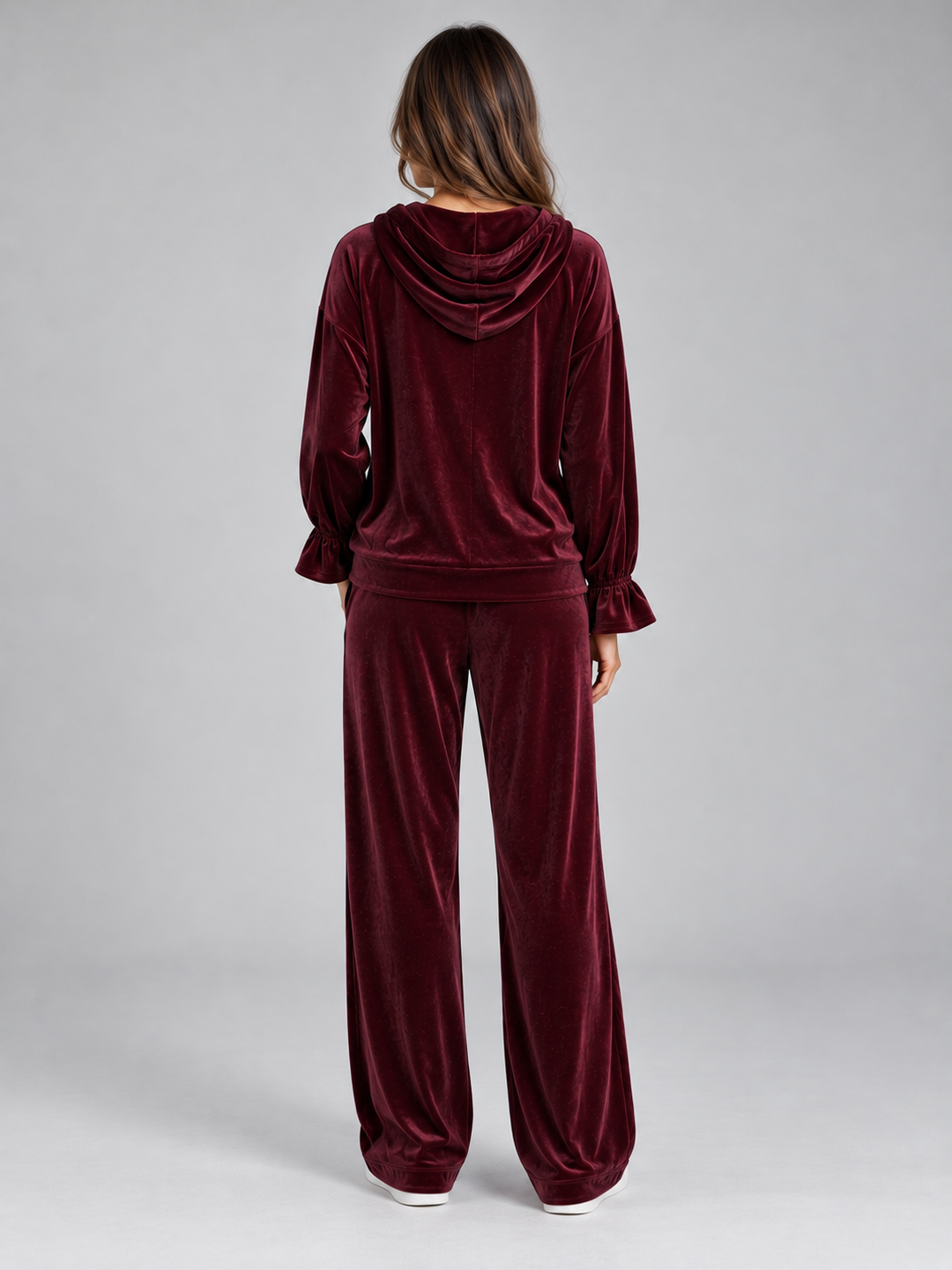 Women's Velvet Hooded Set