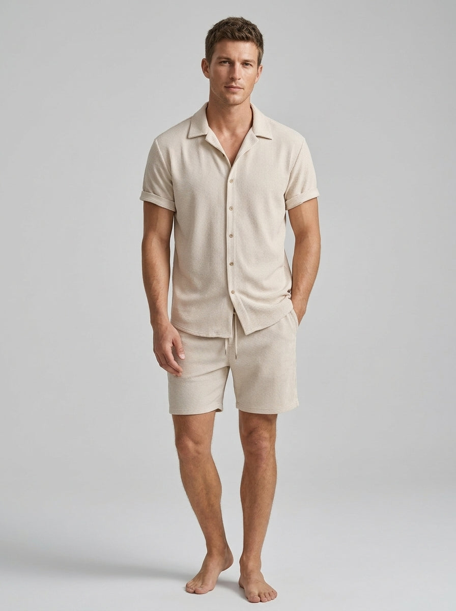 Herresæt Med Skjorte Og Shorts