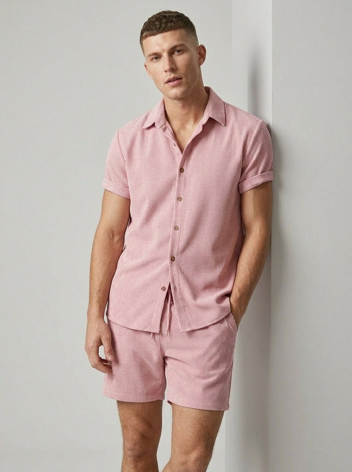Herresæt Med Skjorte Og Shorts