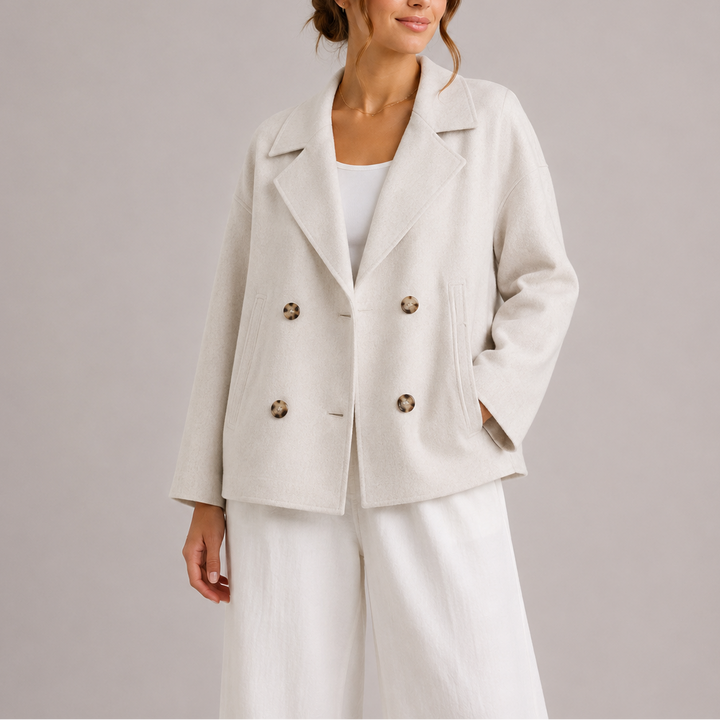 Figure-hugging minimalist jacket for women