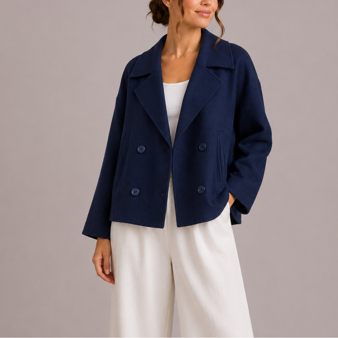 Figure-hugging minimalist jacket for women