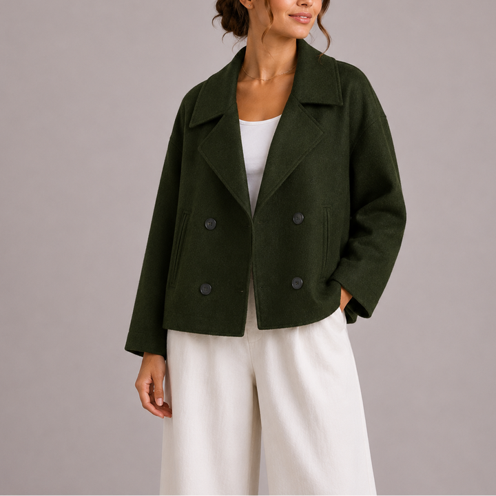 Figure-hugging minimalist jacket for women