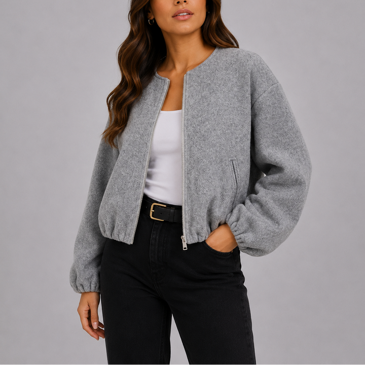 Lightweight bomber jacket for women