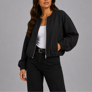 Lightweight bomber jacket for women