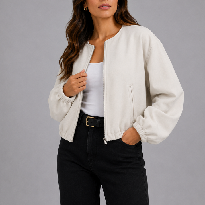 Lightweight bomber jacket for women