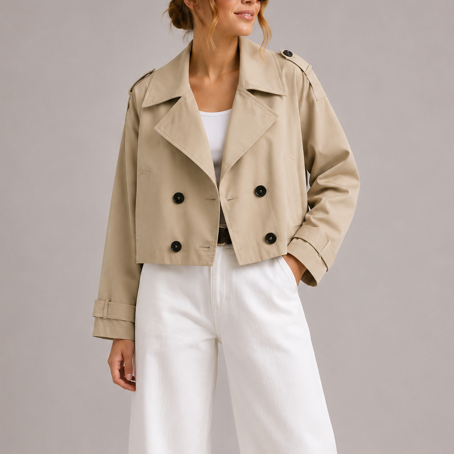 Short trench coat for women