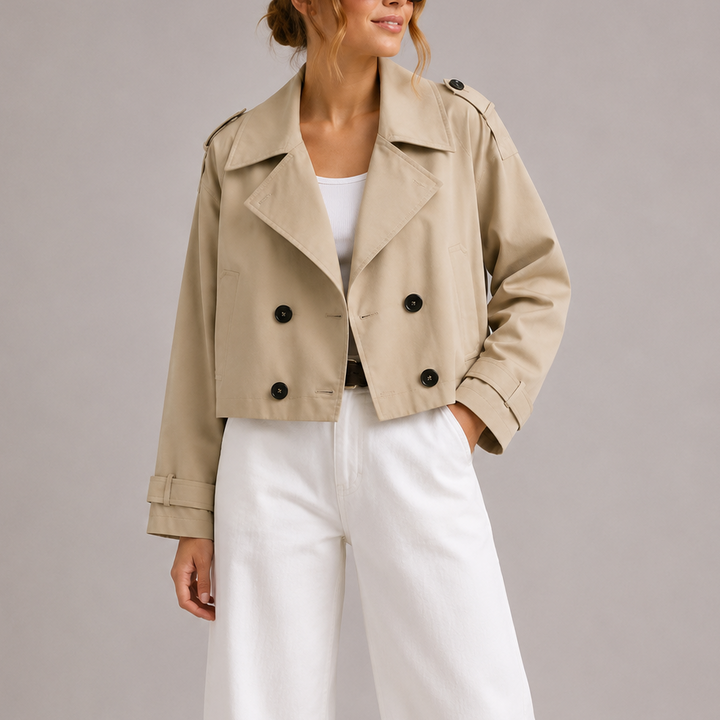 Short trench coat for women