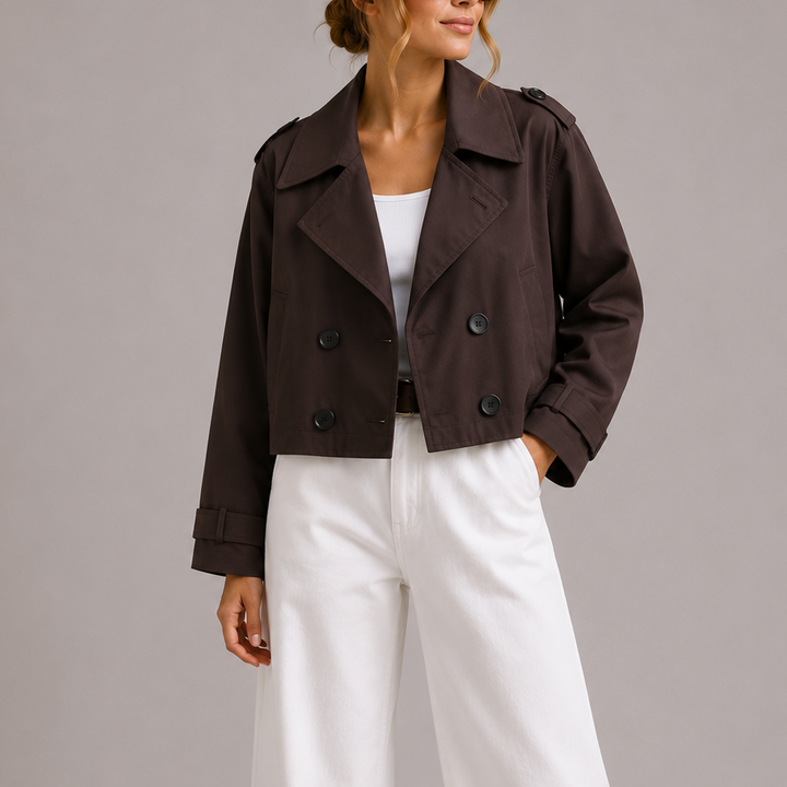 Short trench coat for women