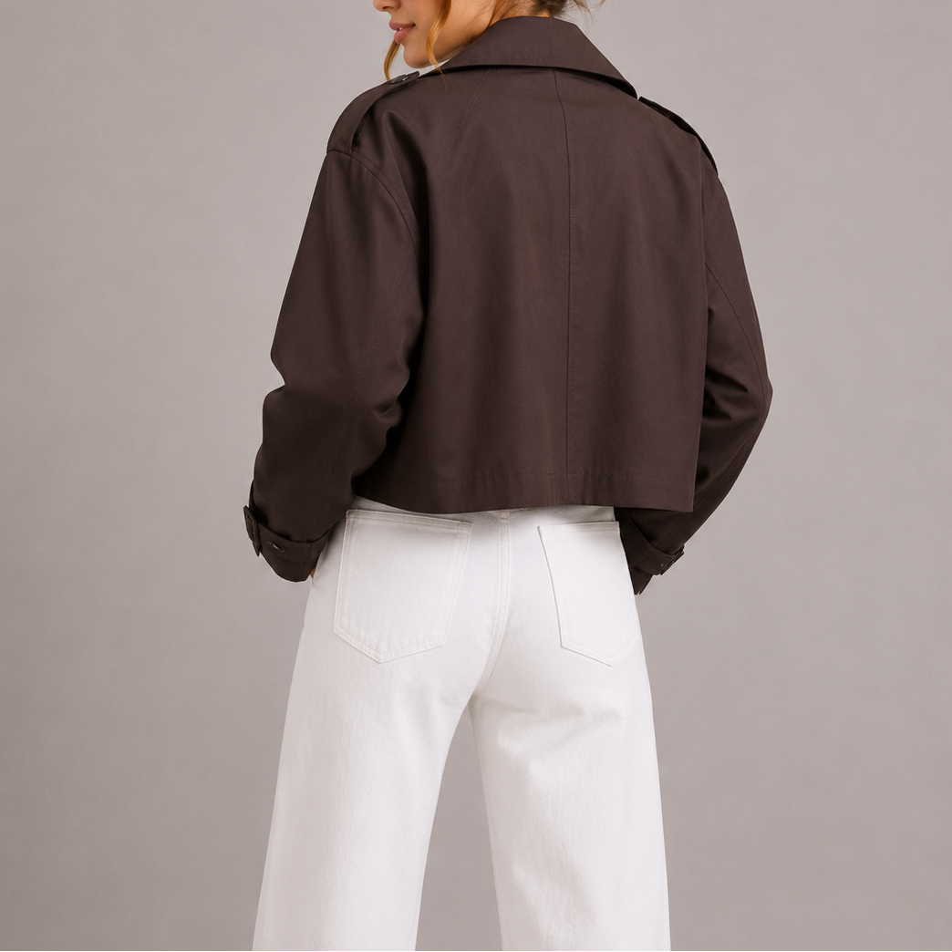 Short trench coat for women