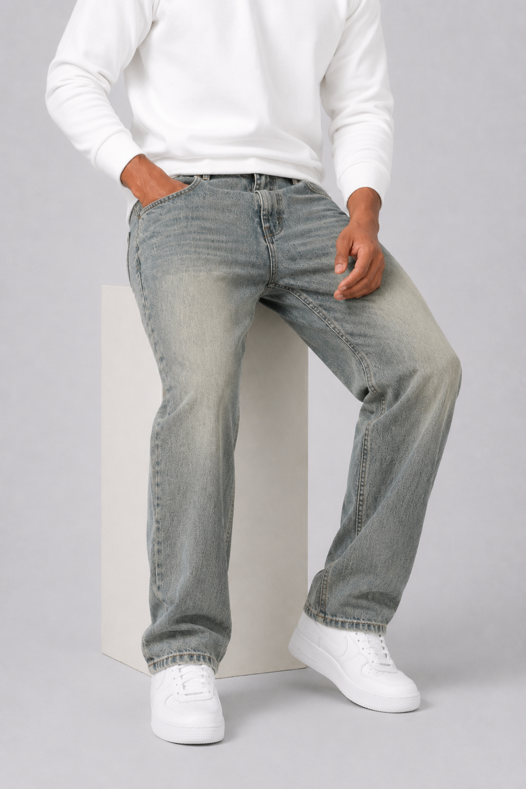 Herre denim jeans i afslappet pasform