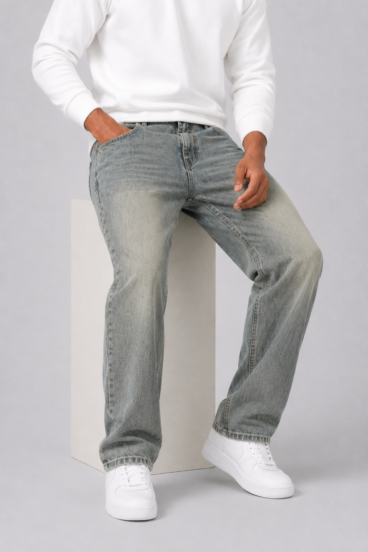 Herre denim jeans i afslappet pasform