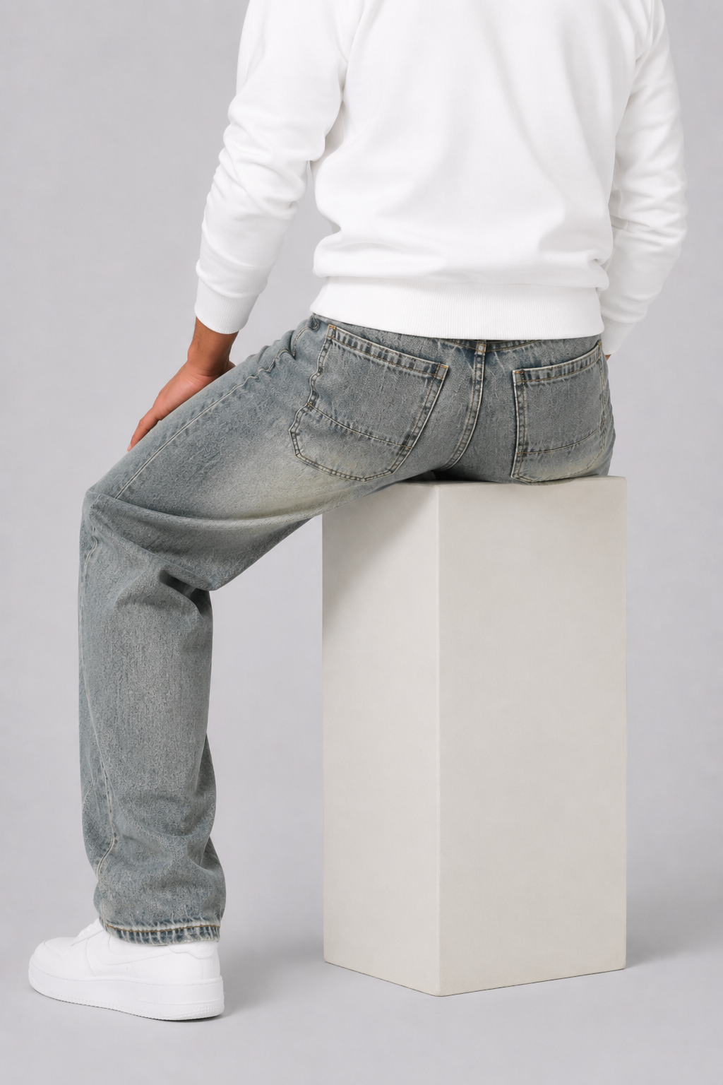 Herre denim jeans i afslappet pasform