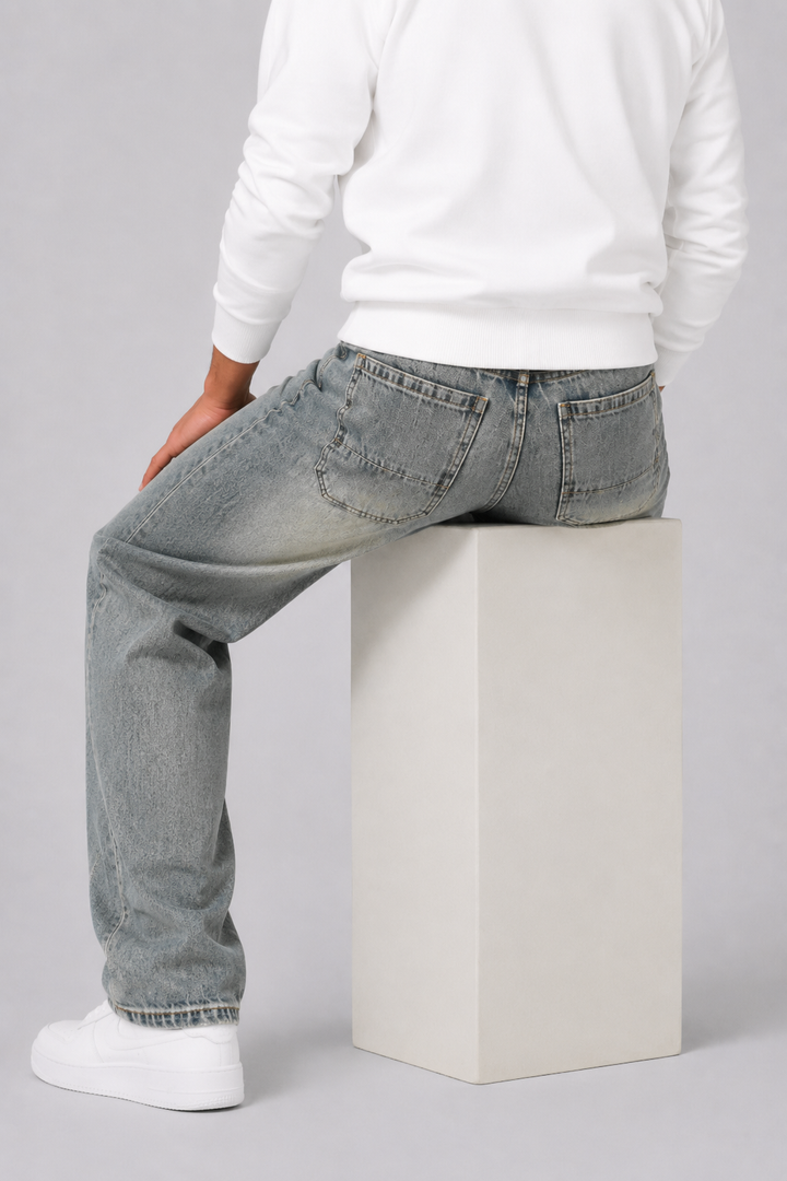 Herre denim jeans i afslappet pasform