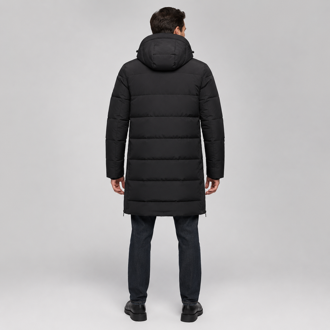 Windproof lined parka for men