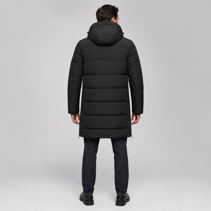 Windproof lined parka for men