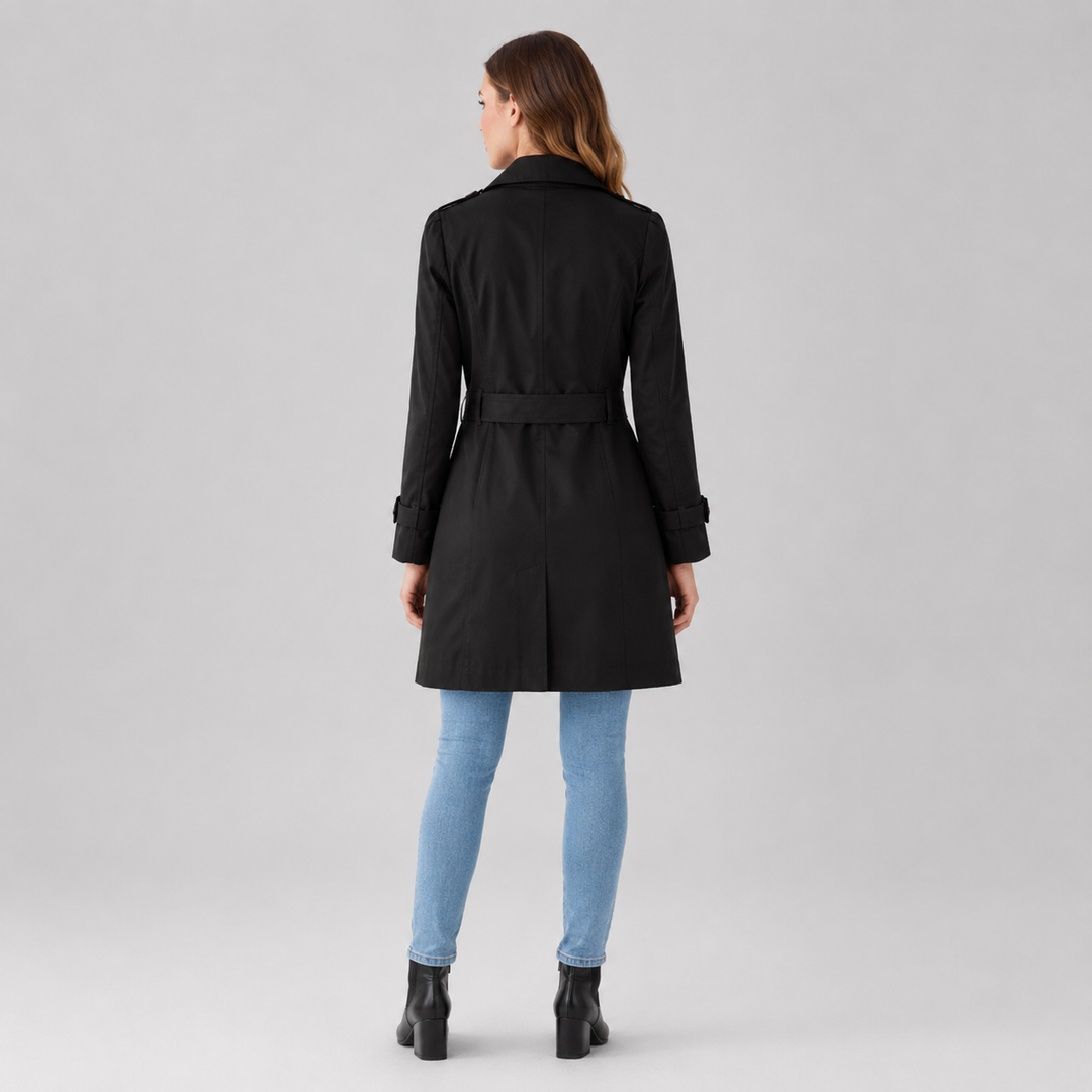 Classic fitted trench coat for women