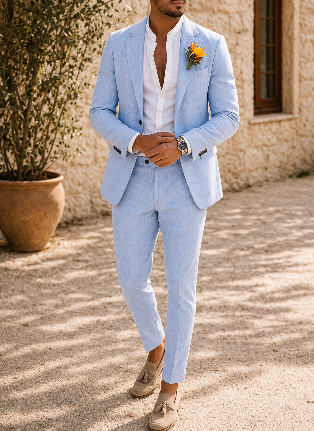 Tailored two-piece suit for men