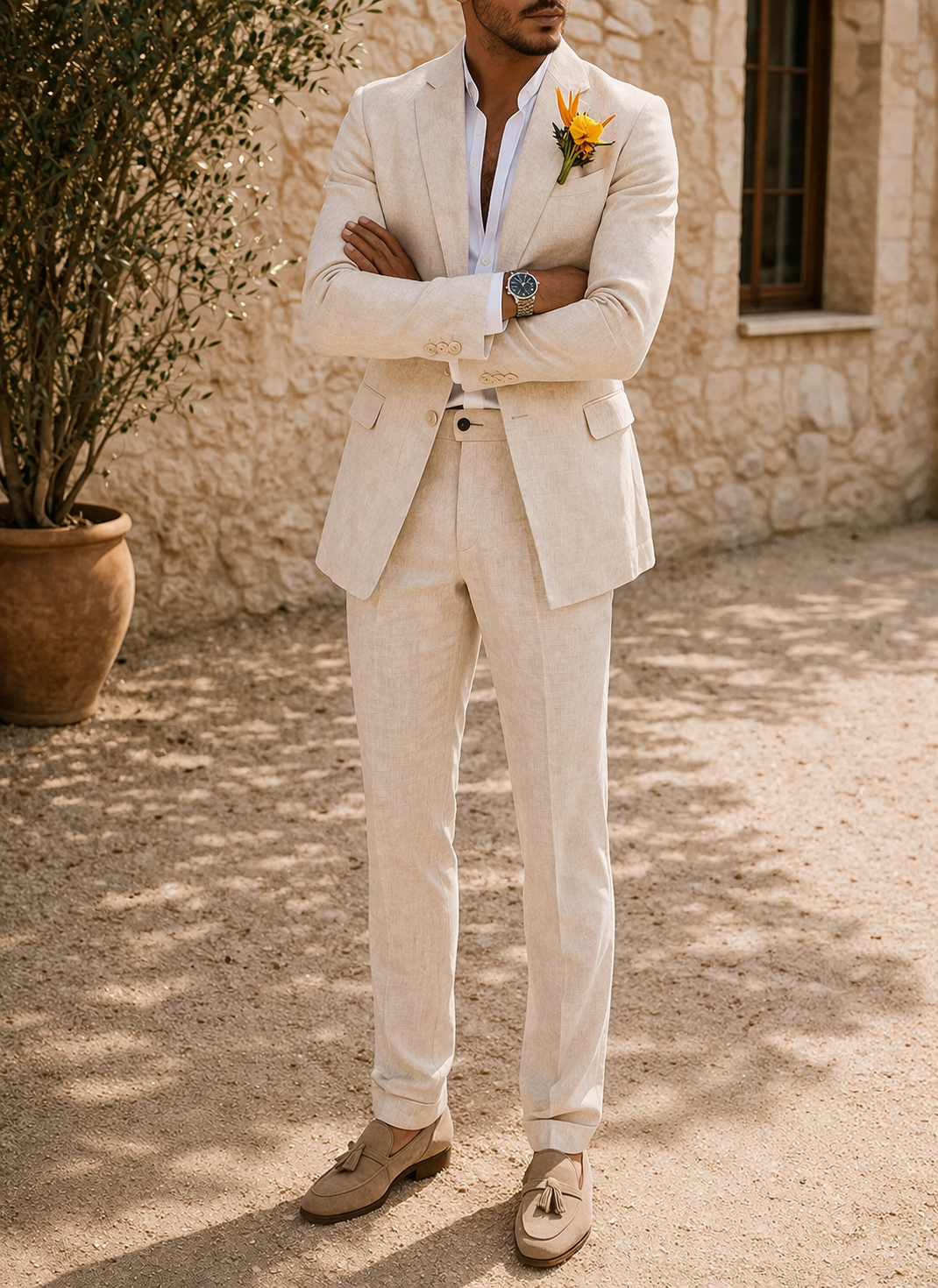 Tailored two-piece suit for men