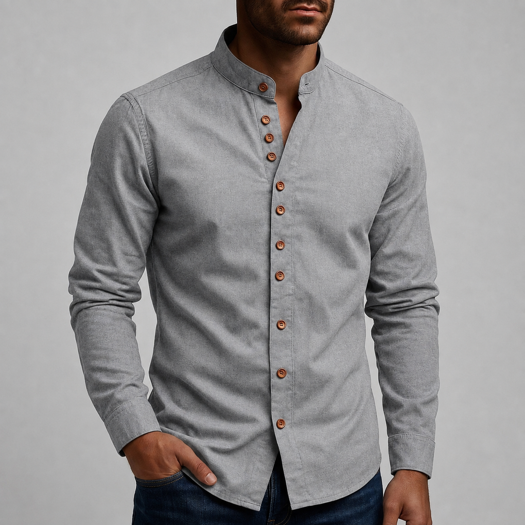 Men's Mandarin Collar Shirt