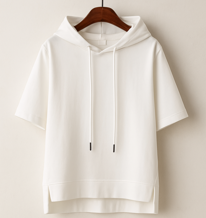 Dame Hoodie Med Korte Ærmer