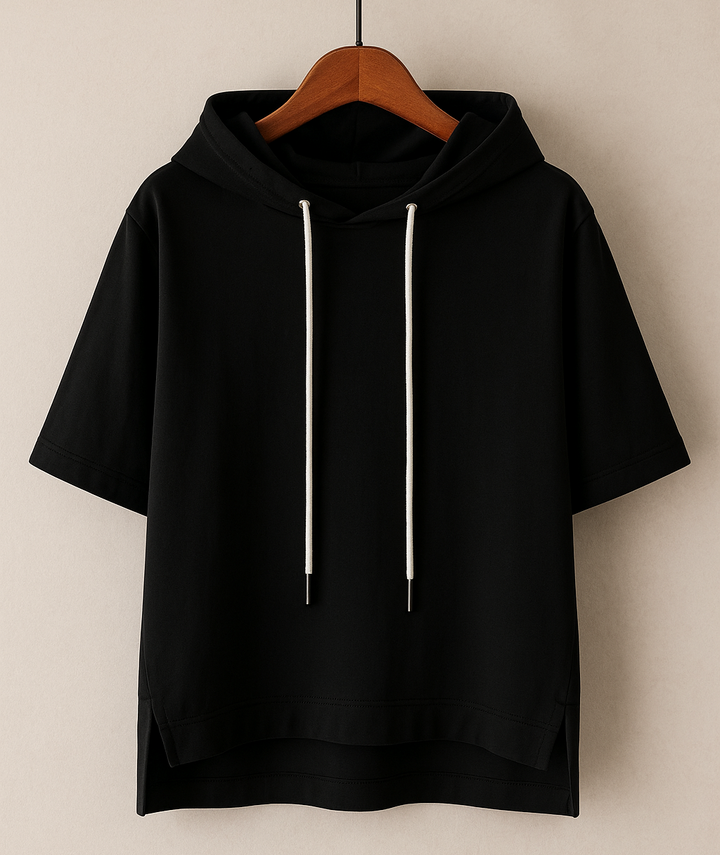 Dame Hoodie Med Korte Ærmer