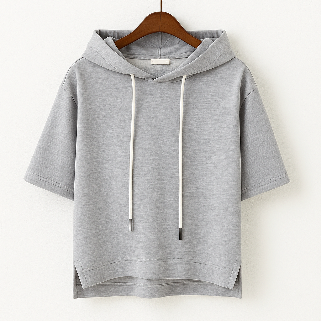 Dame Hoodie Med Korte Ærmer