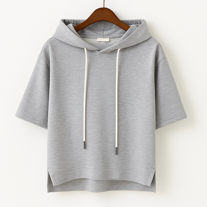 Dame Hoodie Med Korte Ærmer