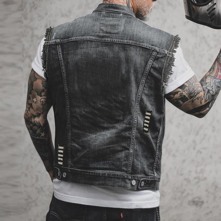 Ærmeløs Denimvest Til Herre