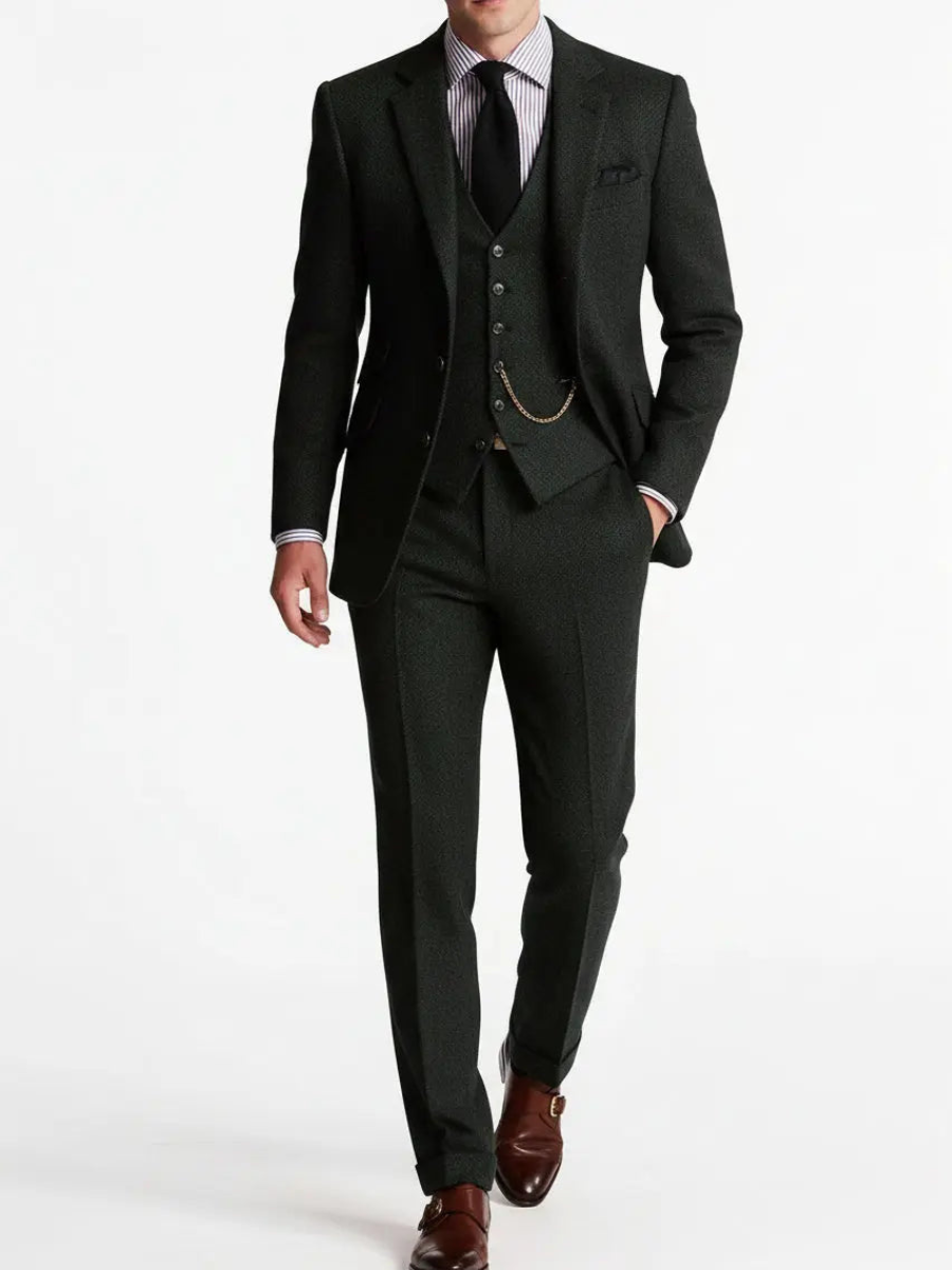 Custom three-piece tuxedo for men