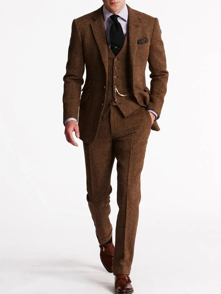 Custom three-piece tuxedo for men