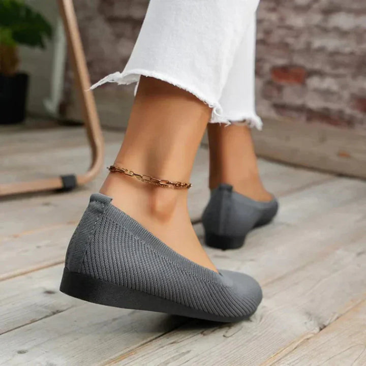 Komfortable Strikkede Ballerina Sko