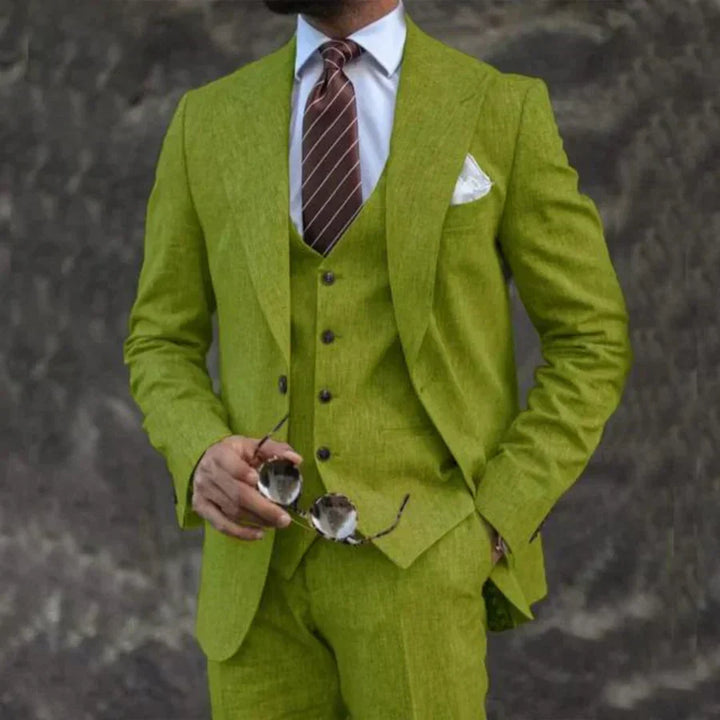 Custom three-piece suit for men