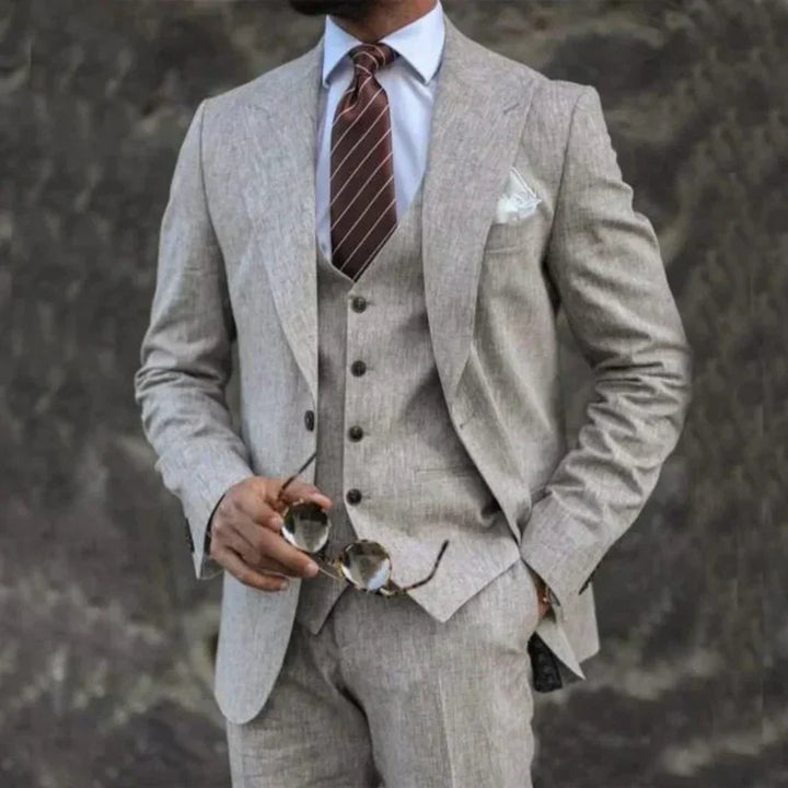 Custom three-piece suit for men