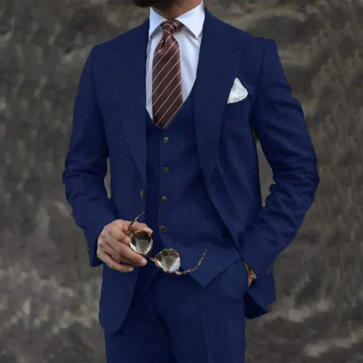 Custom three-piece suit for men