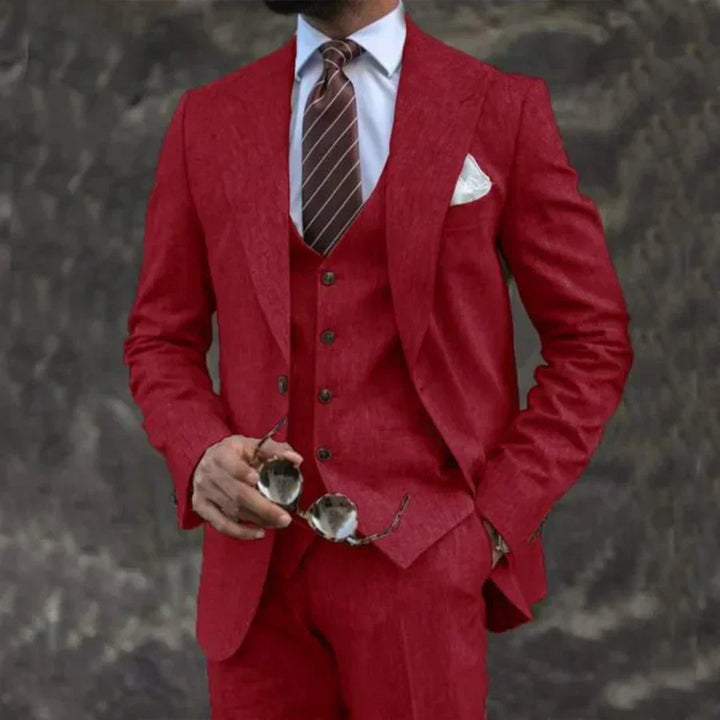 Custom three-piece suit for men