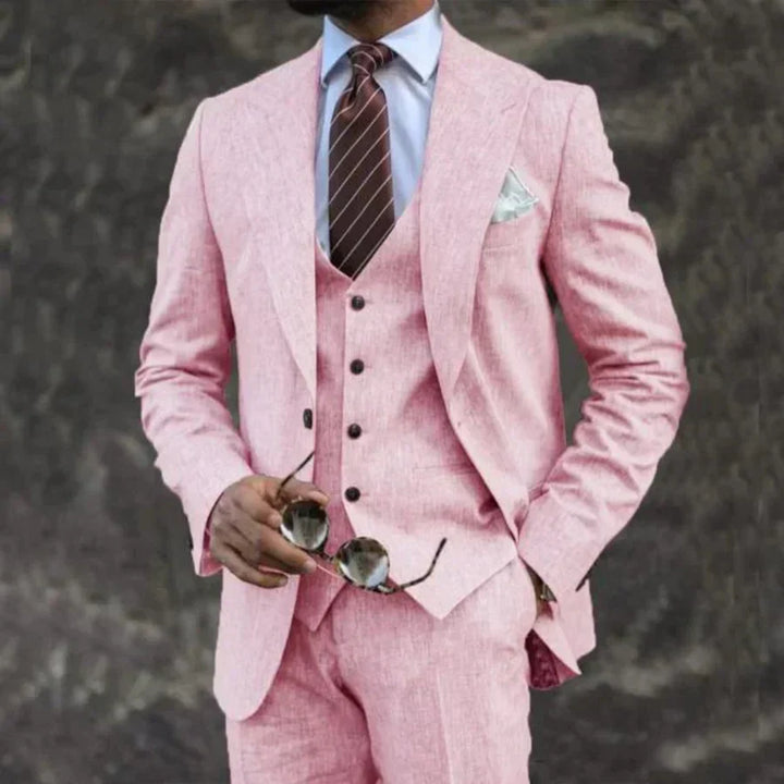 Custom three-piece suit for men
