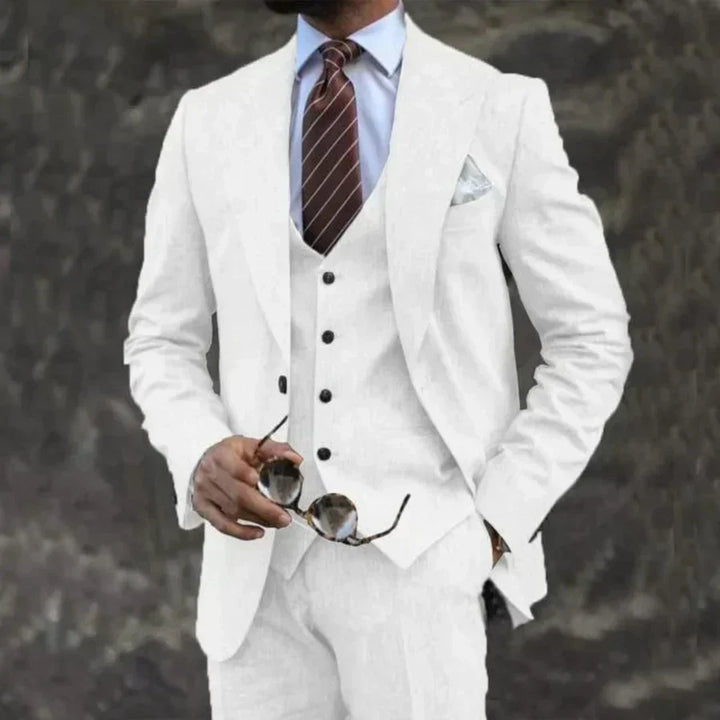 Custom three-piece suit for men