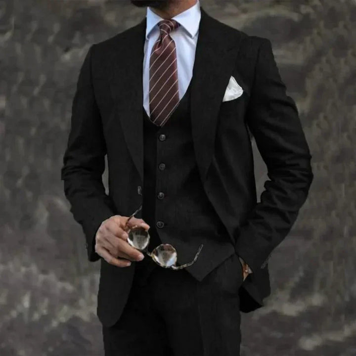 Custom three-piece suit for men