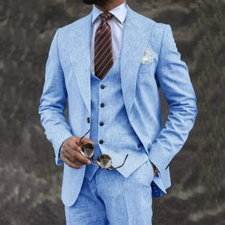 Custom three-piece suit for men