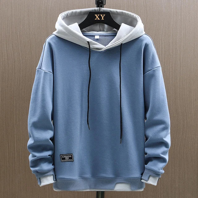 Men's hoodie with drawstring closure