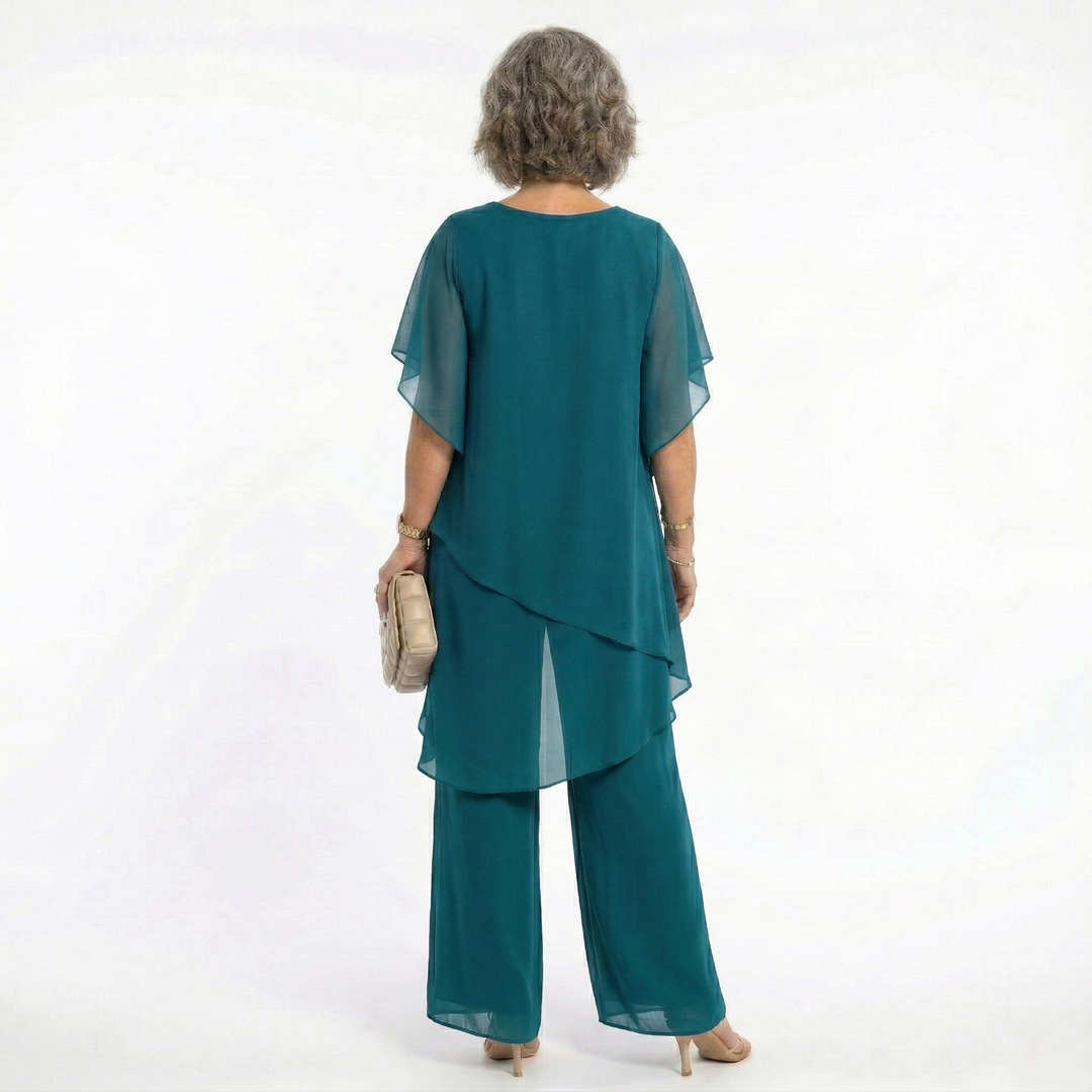 Layered Tunic and Trouser Set for Women