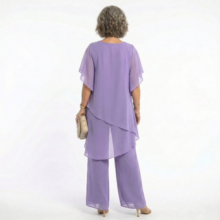 Layered Tunic and Trouser Set for Women