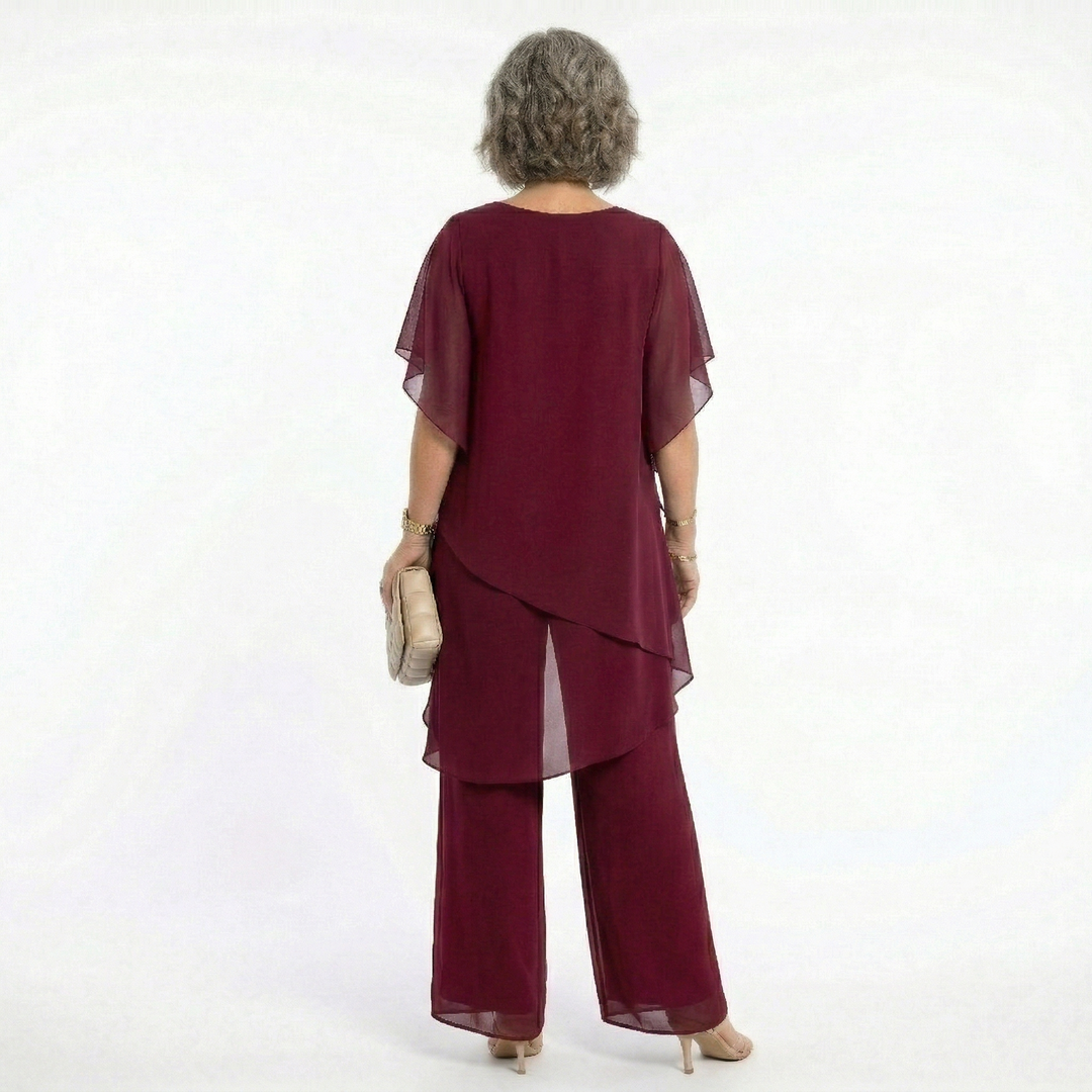 Layered Tunic and Trouser Set for Women