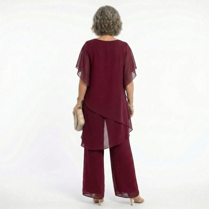 Layered Tunic and Trouser Set for Women