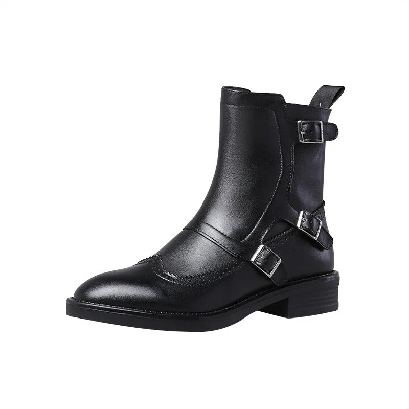 Women's Chelsea Boots with Buckles