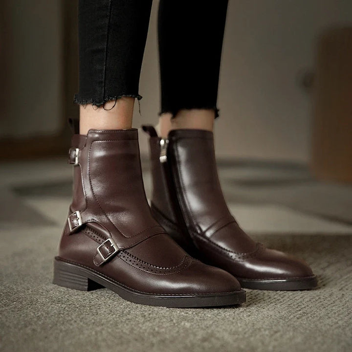 Women's Chelsea Boots with Buckles