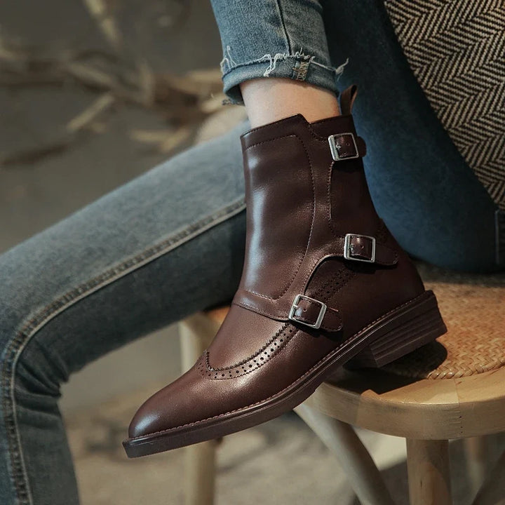 Women's Chelsea Boots with Buckles