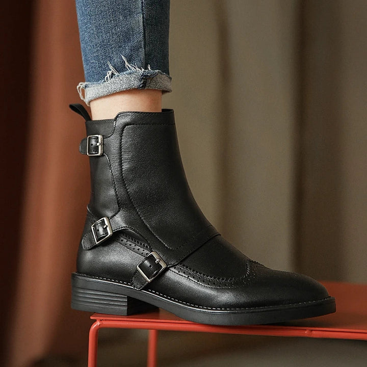 Women's Chelsea Boots with Buckles