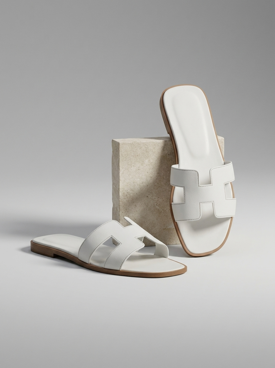 Flade Sandaler Med Bred Rem