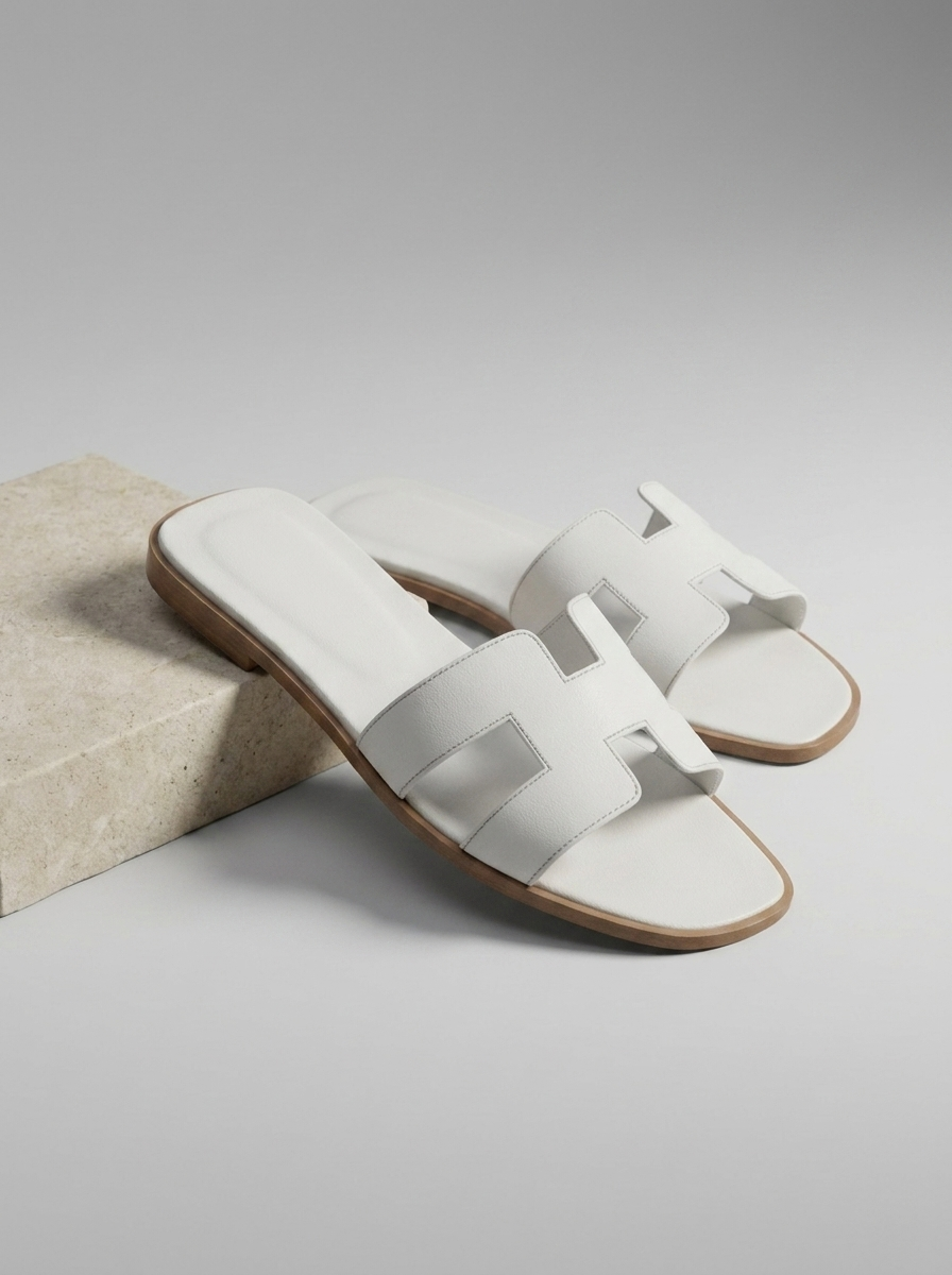 Flade Sandaler Med Bred Rem
